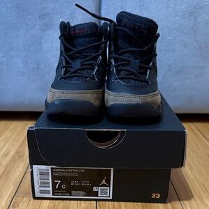 Jordan 9 Retro Black and Brown Sneakers